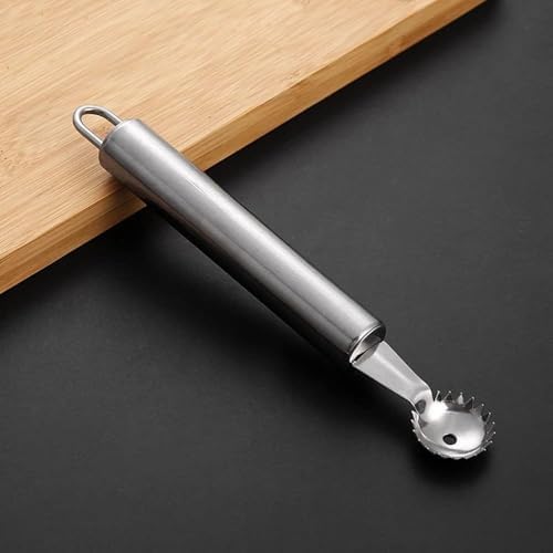 Stainless Steel Strawberry Huller and Tomato Stem Corer, Multi-Function Stainless Corer and Pitter Remover, Silver