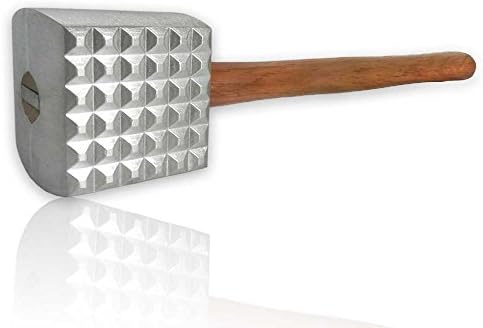 TrueCraftware Meat Tenderizer with Wooden Handle - 10 1/2 Inches