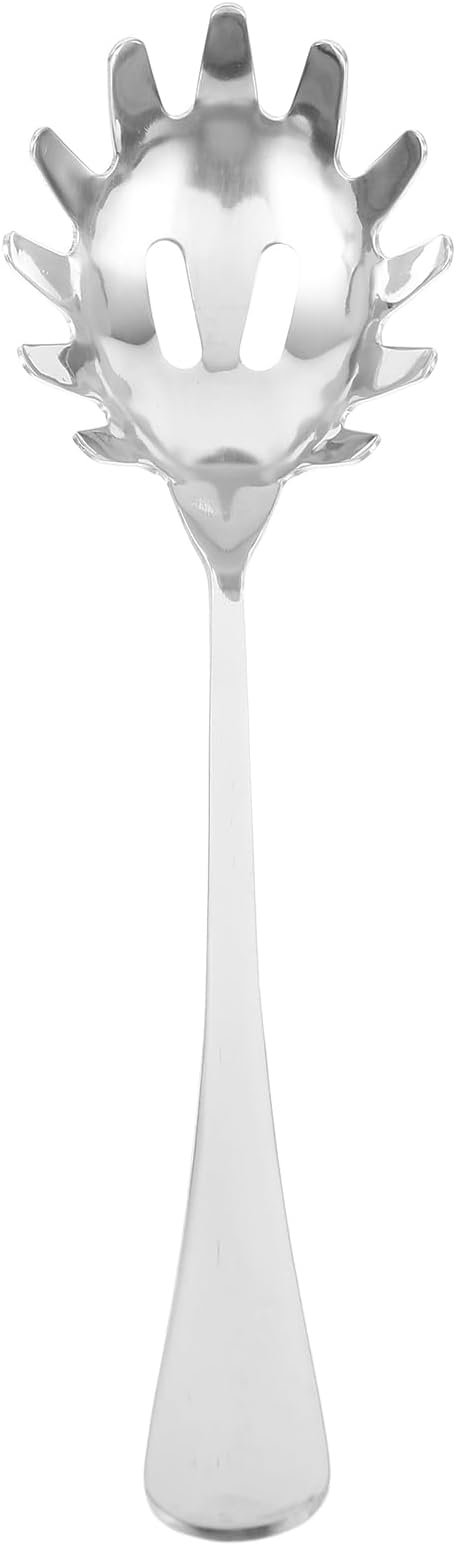 Stainless Steel Spaghetti Spoon 9.44 Inch Pasta Server with Comfortable Handle for Noodle Dumpling and Ice Scooping in Home and Restaurant