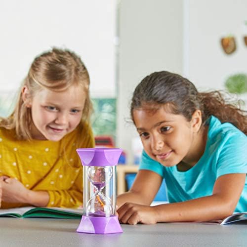 hand2mind Jumbo 10 Minute Sand Timer, Large Hourglass, Shower Timer for Kids, Sand Clock, Toddler Visual Countdown for Classroom, Game and Calm Down Corner Supplies (Set of 1)