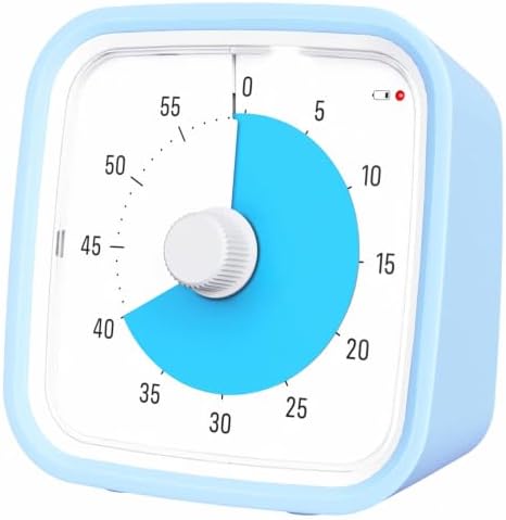 Visual Timer for Kids and Adult, 60-min Countdown Timer, LightBlue