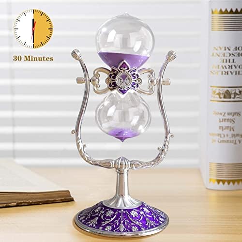 Vintage Sand Timer Hourglass Decor,360° Rotating 15 Minute 8.6 inches