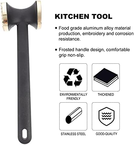 BESTonZON 1pc Meat Loosening Hammer Beef Hammer Meat Masher Tool Tenderising Hammer Turkey Tenderizer Kitchen Pounder Marinade Tenderizer Cooking Aluminum Alloy Meat Hammer