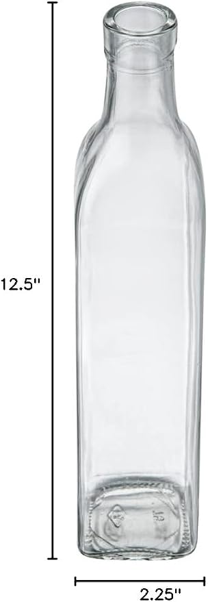 Restaurantware-Chef 101 16.9 Ounce Olive Oil Dispenser, 1 Kitchen Oil Dispenser Bottle - With Stopper Spout, Non-Leaking, Clear Glass Pourer, For Cooking Or Salad Dressings