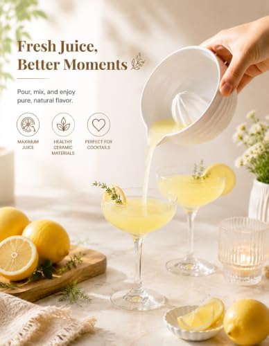 Lemon Squeezer Ceramic Citrus Juicer Bowl Manual Juicer Orange Juicer 18oz