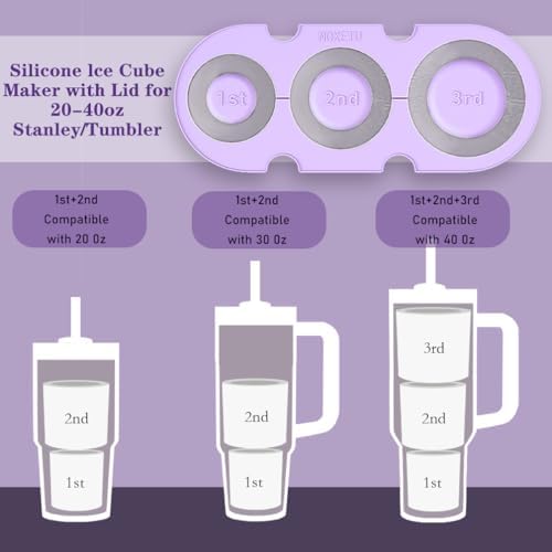 Silicone Ice Mold for Stanley Cup 30 40oz, Tumbler Ice Maker