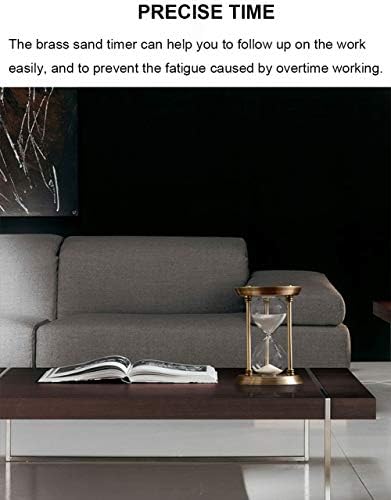 SuLiao Vintage Hourglass Timer Sand Clock 5 Minutes & Metal Sand Watch 5 Min, Brass Hour Glass Sandglass for Home Desk Office Decoration