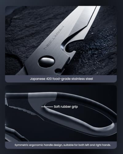 8“ Sharp Heavy Duty Kitchen Scissors, Multi Purpose Kitchen Shears for Food
