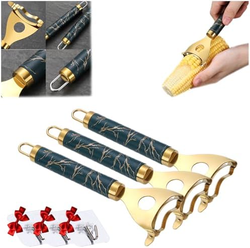 Corn Shucker, 2025 New Corn Peeler,Effortless & Fast - Effortless Corn Stripper,Durable Corn Peeler Corn Cob Stripper Tool,Time-Saving Convenience (3Pcs)