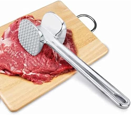 Meat Tenderizer Hammer, Aluminium Alloy Double Sided Manual Meat Mallet Food Hammer for Tenderizing Steak Beef Poultry