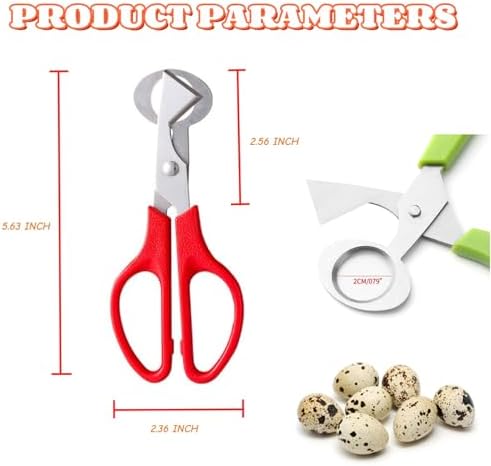 9 Pack Quail Egg Scissors - Stainless Steel Quail Scissors 9 Color for Quail Eggs