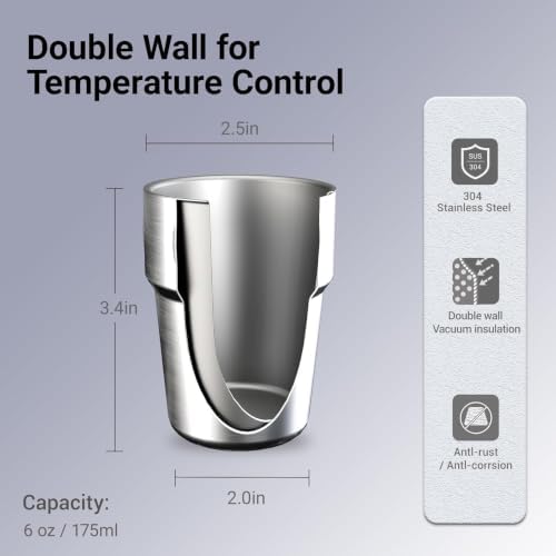 Hybrid Cocktail Shaker Set with Stackable Cups | Vacuum Insulated Stainless Steel Martini Shaker & Bartender Tools | Travel-Ready Kit | 30oz | Gunmetal Gray