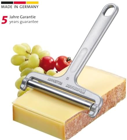Westmark Wire Cheese Slicer – Stainless Steel Cheese Cutter with Adjustable Angle-Controlled Thickness, German Multipurpose Cheese Slicer for Gouda, Emmental, Edam