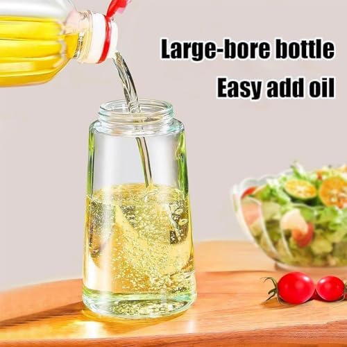 Oil Dispenser for Kitchen Spray, Oil Dispenser Bottle Spray and Pour, 2 in 1 Olive Oil Dispenser Bottle for Kitchen, 16oz/470ml Glass Oil Bottle for Air Fryer, Salad, Frying, BBQ ( Color : Black )