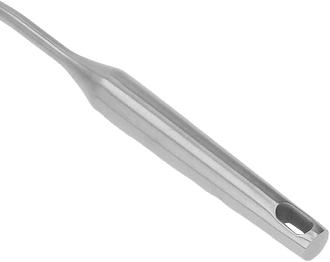Skimmer Ladle, Kitchen Strainer 304 Stainless Steel Food Grade Long Handle Large Skimmer Spoon for Kitchen(Silver)