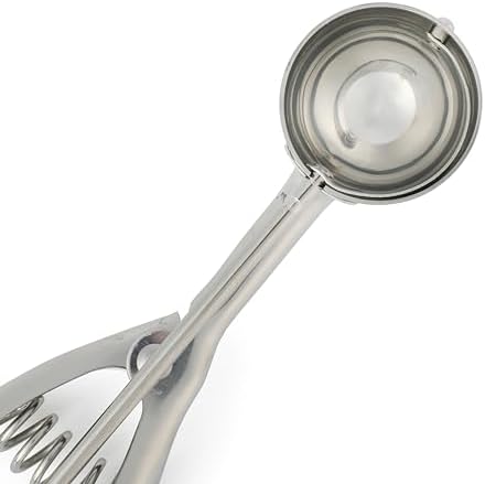 Martha Stewart Sprucedale 1.5-Inch Stainless Steel Ice Cream Scooper – Durable Kitchen Scoop with Comfortable Handle for Perfect Portions