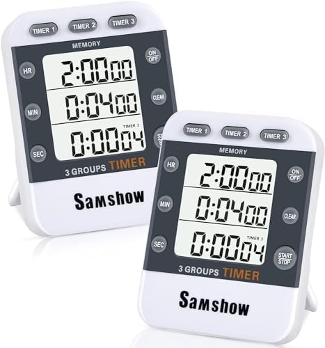 Digital Kitchen Timers for Cooking, 2 Pack
