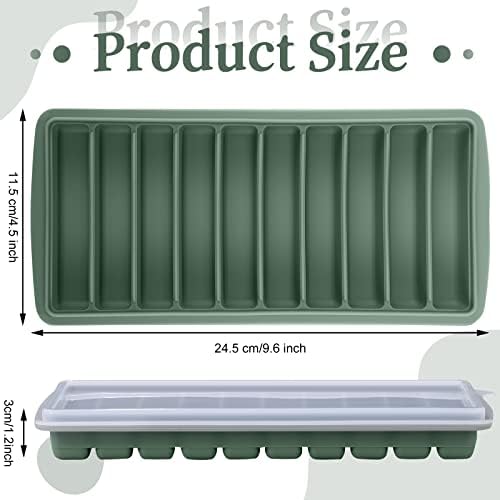 Eaasty 2 Pcs Breastmilk Freezer Storage Baby Food Milk Freezer Trays, Green