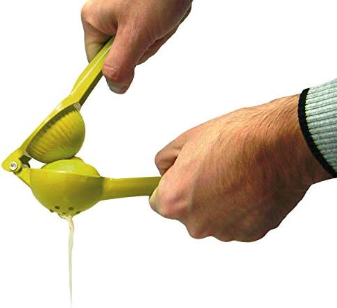 Vin Bouquet Lemon Squeezer, Stainless Steel, Yellow, 26.5 x 10 x 5.3 cm