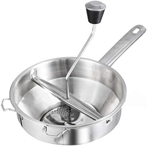 Hemoton Potato Masher Stainless Steel Stainless Steel Food Mill Potato Masher, Rotary Food Mill for Sauce, Applesauce, Puree, Mashed Potatoes, Jams - Potato Ricer Professional