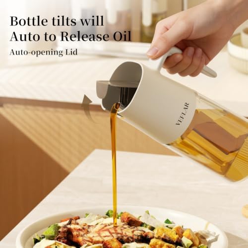 Glass Olive Oil Dispenser Bottle, 2 Pcs, 550ml