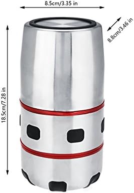 Manual Citrus Juicer Portable Press Squeezer with Strainer for Home Travel 304 Stainless Steel and ABS Red Silver 600 to 800mL Compact Hand Operated