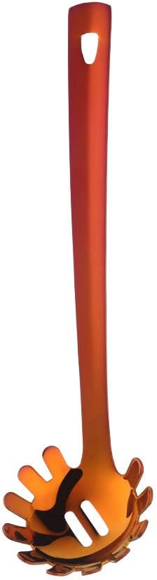 Spaghetti Server, BuyGo Stainless Steel Rainbow Red Pasta Spaghetti Fork with Mirror Polish, Metal Pasta Server for Kitchen or Restaurant