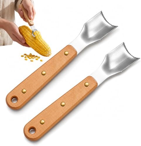 Corn Peeler, 2026 New Stainless Steel Corn Stripper Tool with Holder
