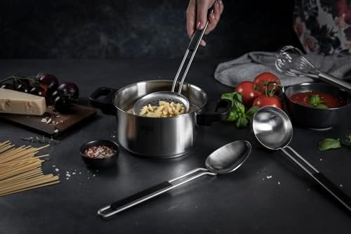 Kuhn Rikon Essential Ladle – Stainless Steel Bowl with Comfortable Handle for Serving Soups, Stews & Sauces