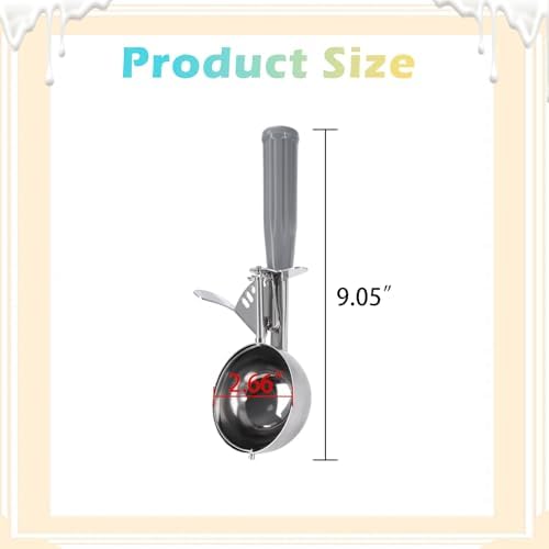 Grade Thumb Press Food Disher, 18/8 Stainless Steel, 4 oz, Size 8, Grey