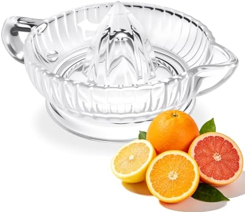 Glass Lemon Citrus Juicer Reamer, Heavyweight Glass