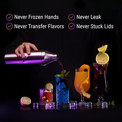 Lexenic 24oz Double Wall Vacuum Insulated Cocktail Shaker