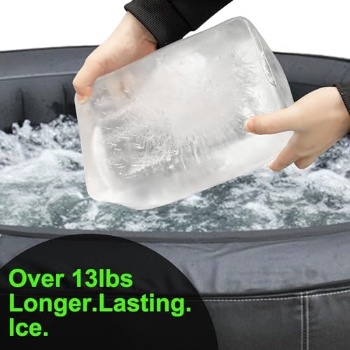 Extra Large Ice Block Mold - 13lbs Giant Ice Cube Molds for Ice Bath, Black