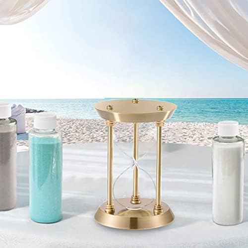 Empty Hourglass Fillable, Large Antique DIY Sand Timer Set, Metal Sand Watch Brass Frame Without Sand, Unity Ceremony Kit for Wedding Home, Desk, Office Decorative