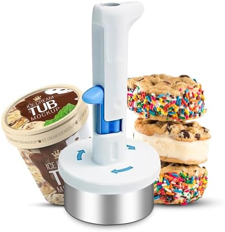 Ice Cream Sandwich Maker Tool, Stainless Steel Ice Cream Cookie Sandwich Maker, Easy Release Sandwich Cookie Scoops, Creative Ice-Cream Burger Making, For Kitchen, Dessert Shop