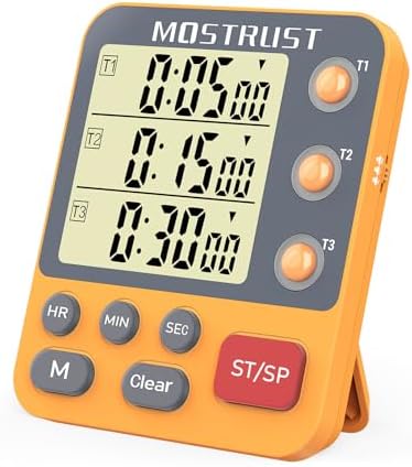 Digital Dual Kitchen Timer, Multiple Channels Countdown Timer