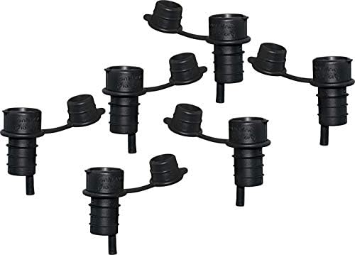 Haley's Corker 30066 5-in-1 Wine Aerator, Stopper, Pourer, Filter and Re-Corker, 6 Pack, Standard, Black
