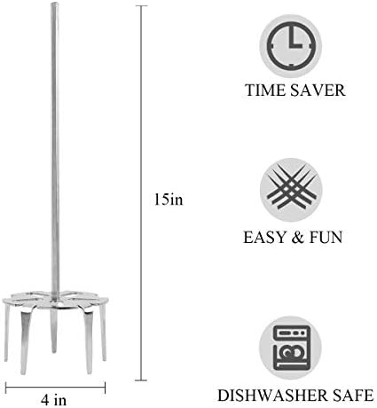 Pork Puller Drill Attachment 304 Stainless Steel Meat Shredder Used with Standard Hand Drill for BBQ