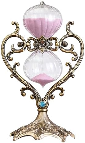 Sand Timer 30 Minutes,Hour Glass,Metal Vintage Hourglass,Hourglass Decor,for Home Decoration Office Desk Wedding Party Decor Kitchen Timer (FCopper Heart, 30 Min)