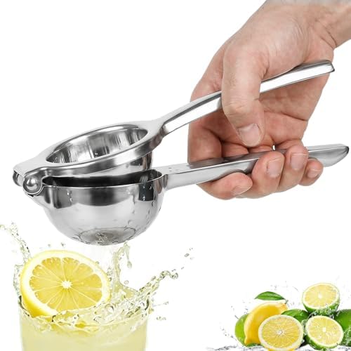 Stainless Steel Lemon Squeezer, Heavy Duty Citrus Juicer