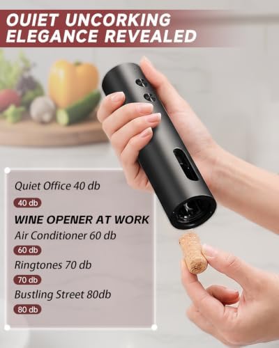 5in1 Electric Wine Opener Set Rechargeable with Base Includes Wine Aerator
