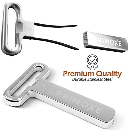 Ah So Two Prong Wine Cork Remover with Bottle Opener - Professional Stainless Steel Puller - Extractor For Opening & Vintage Collecting - for Connoisseurs & Collectors to Uncork