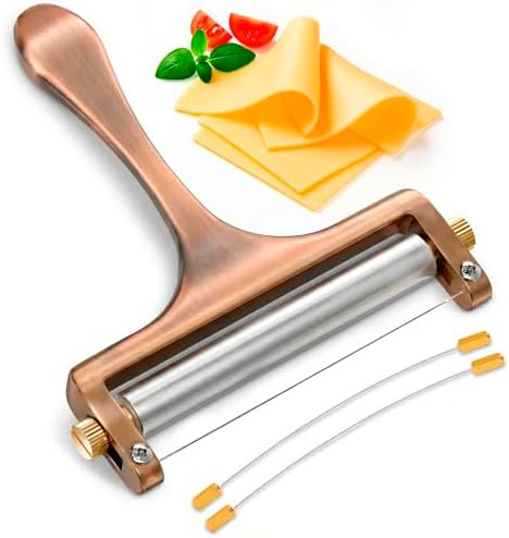 Handheld Wire Cheese Slicer with Adjustable Thickness, Stainless Steel