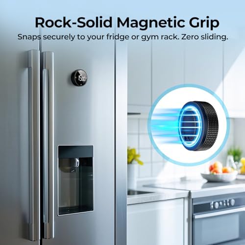 USB Rechargeable Magnetic Kitchen Timer for Cooking, Building 800mAh Battery Large Display Digital Countdown Timer, 3 Preset 5/15/25 Mins Loud Alarm for Baking Grilling Studying - Silver