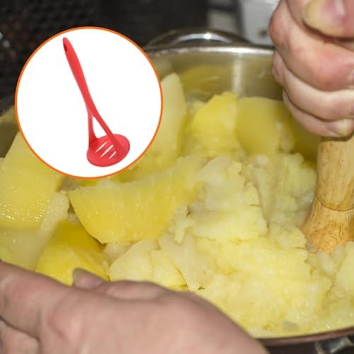 Hemoton Potato Ricer 10.43 Inch Stainless Steel Food Pressing Tool with Comfortable Grip for Easy Mashing of Vegetables and Fruits Kitchen Gadget