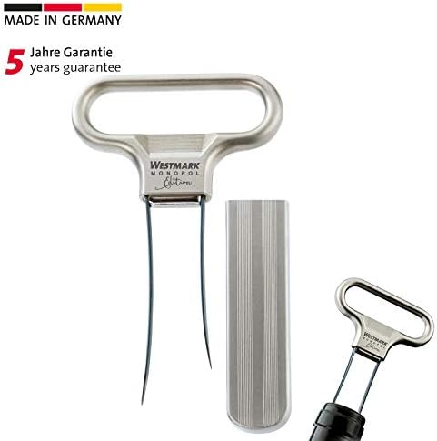 Westmark Ah-So Wine Bottle Opener – Two Prong Wine Opener & Cork Remover, German Manual Wine Cork Puller, Satin Finish, Superfine Polished
