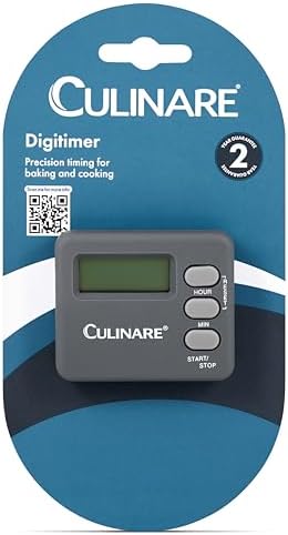 Culinare 20-Hour Digital Kitchen Timer – Compact Countdown Timer with Magnetic Back, Integrated Stand & Battery Included – Ideal for Cooking & Baking