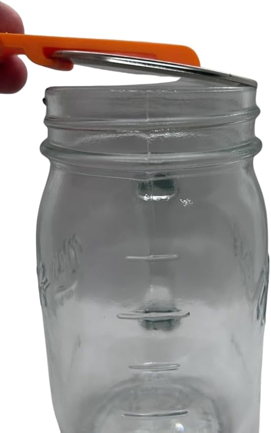 Canning and Mason Jar Opener, Easy Release Vacuum Seal for all lids magnetic (Orange)