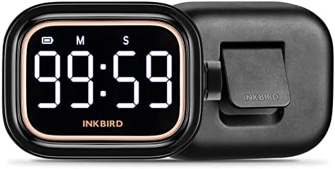 Digital Kitchen Timer for Cooking, INKBIRD Rechargeable 4-Levels Alarm Productivity Timer IDT-02 for Kids, Adults, Teachers, Large LED Smart Countdown Countup Magnetic Timer for Classroom Office