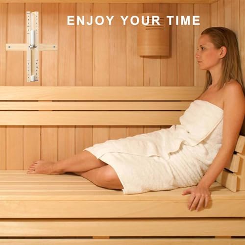 Sauna Sand Timer 15 Minute, Heat Resistant Wood Hourglass Sand Clock White